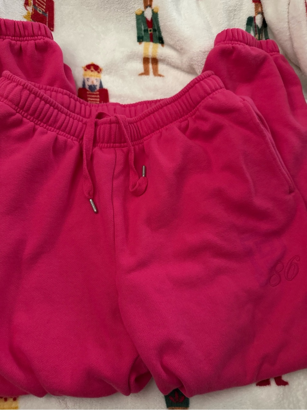 PINK Victoria's Secret Hot Pink Drawstring Joggers